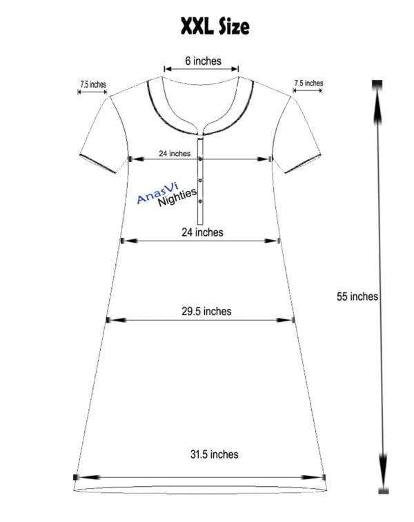 Premium Long Zip Feeding Nighty (XXL) - Image 2